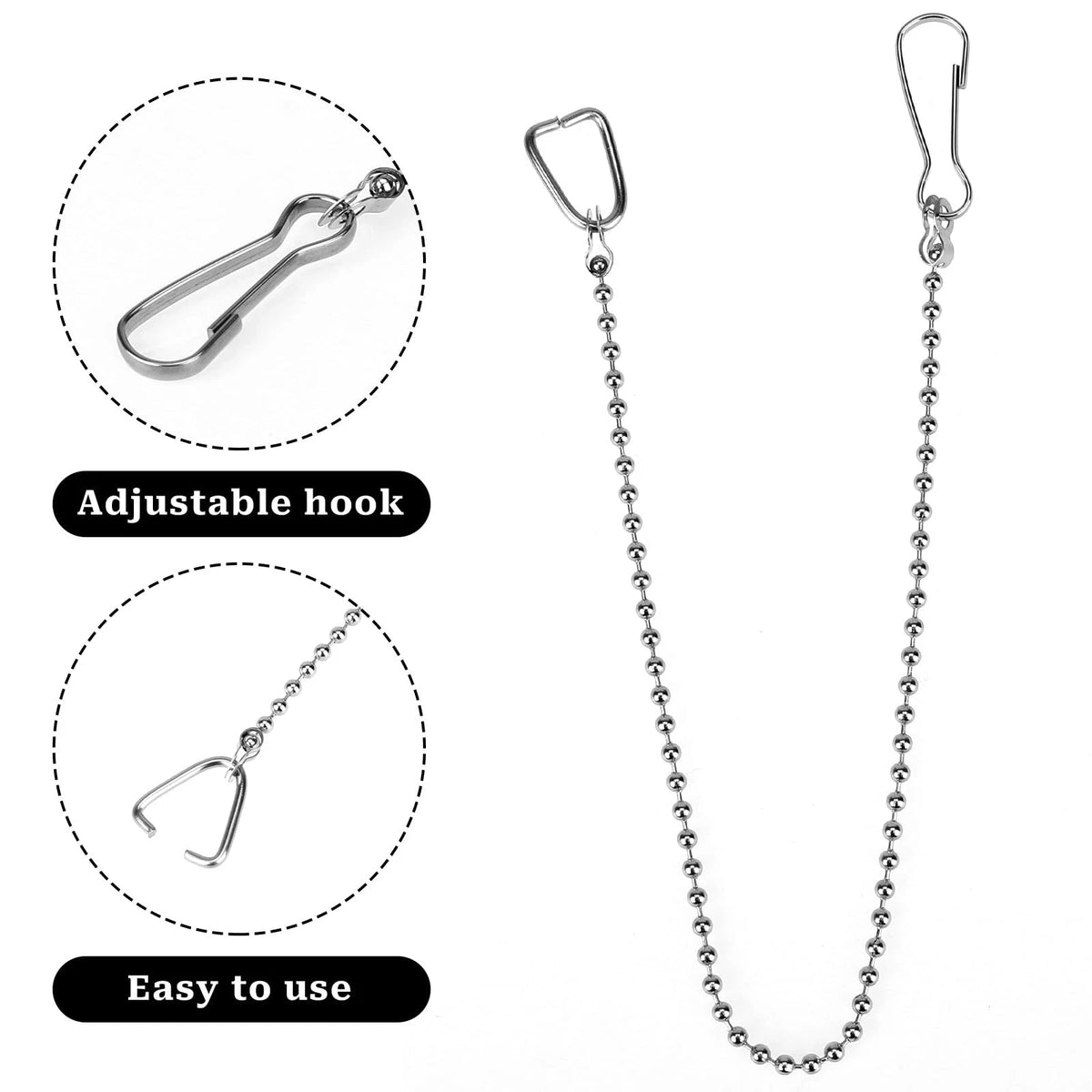 3X Toilet Flapper Chain 9.8 Inch for Universal Fit (No Specific Years)