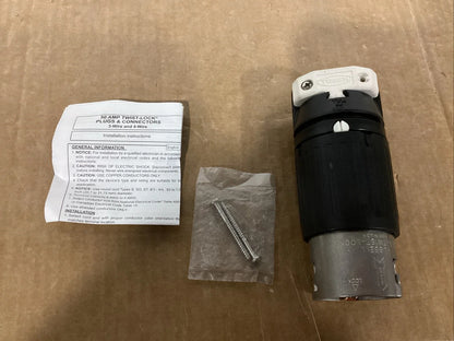 Hubbell CS6365C Locking Male Plug Twist-Lock 125/250V for Electrical Use
