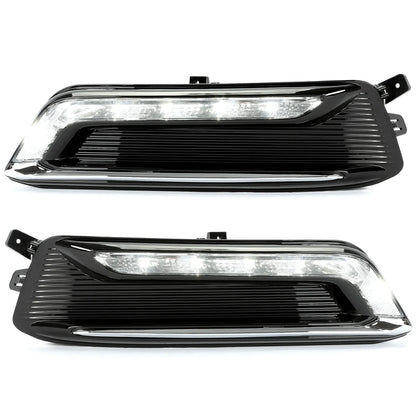 Clear LED DRL Fog Lights Set for Chevy Impala (2014–2020) + Wiring + Switch