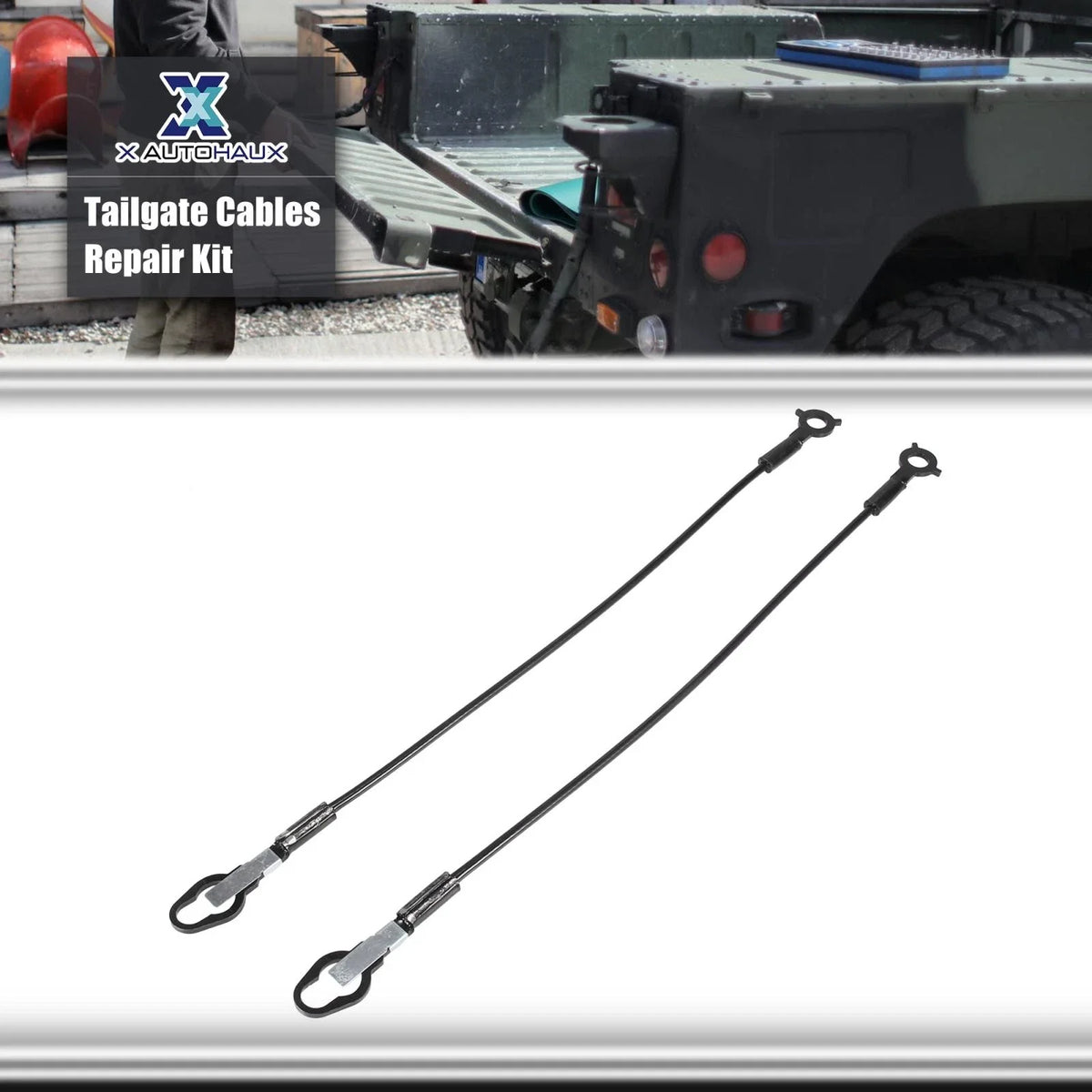 Pair Rear Tailgate Cables for Ford F250 F350 F450 F550 (2003–2012)