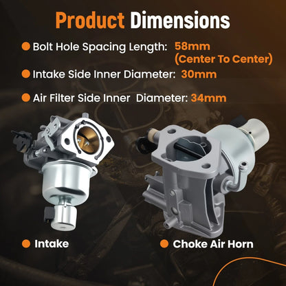 Carburetor with Gaskets for Kohler Engines 7000 Series (22HP–25HP)