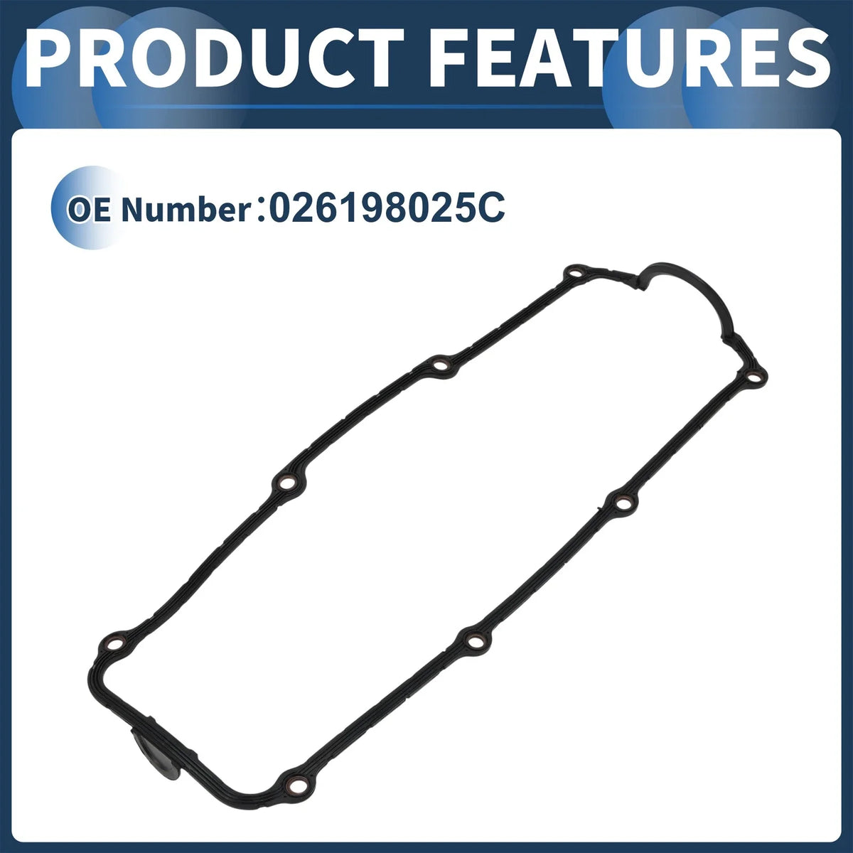 Engine Valve Cover Gasket for Volkswagen Cabriolet (1987–1993) No. 026198025C