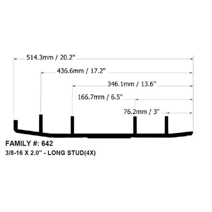 4" Carbides for Yamaha Phazer, Apex, Venture, RX1 (2001–2022) B4-642