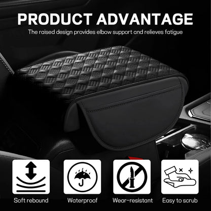Car Armrest Cushion for - Leather Memory Foam Pad