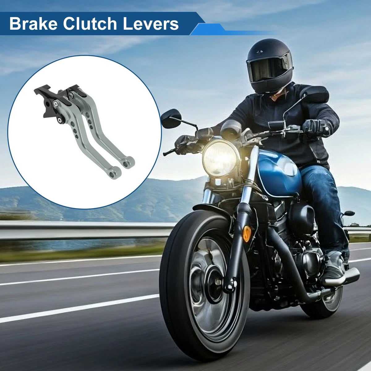 Adjustable Short Brake Clutch Levers for Honda CB599/CB600 (2002–2007) Titanium Tone