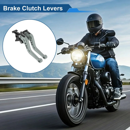 Adjustable Short Brake Clutch Levers for Honda CB599/CB600 (2002–2007) Titanium Tone