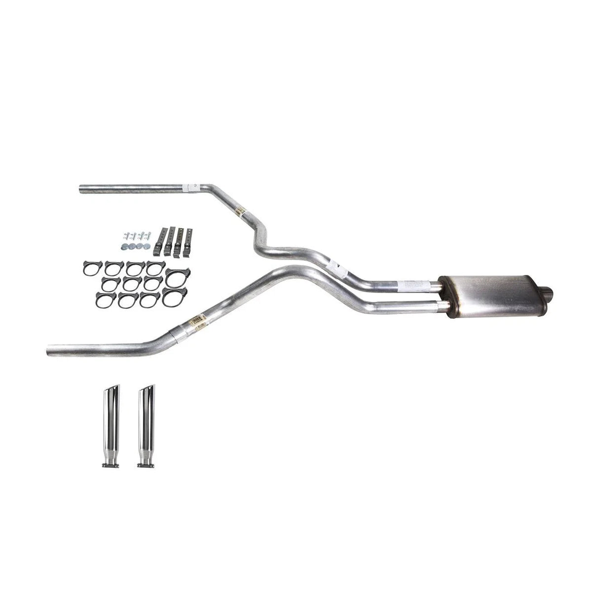 Dual Exhaust Pipe for Silverado 1500 1999–2006 (2.5" Stainless Muffler RC Tip)