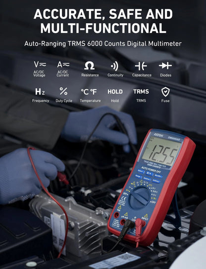 AstroAI Digital Multimeter for Automotive Battery Testing
