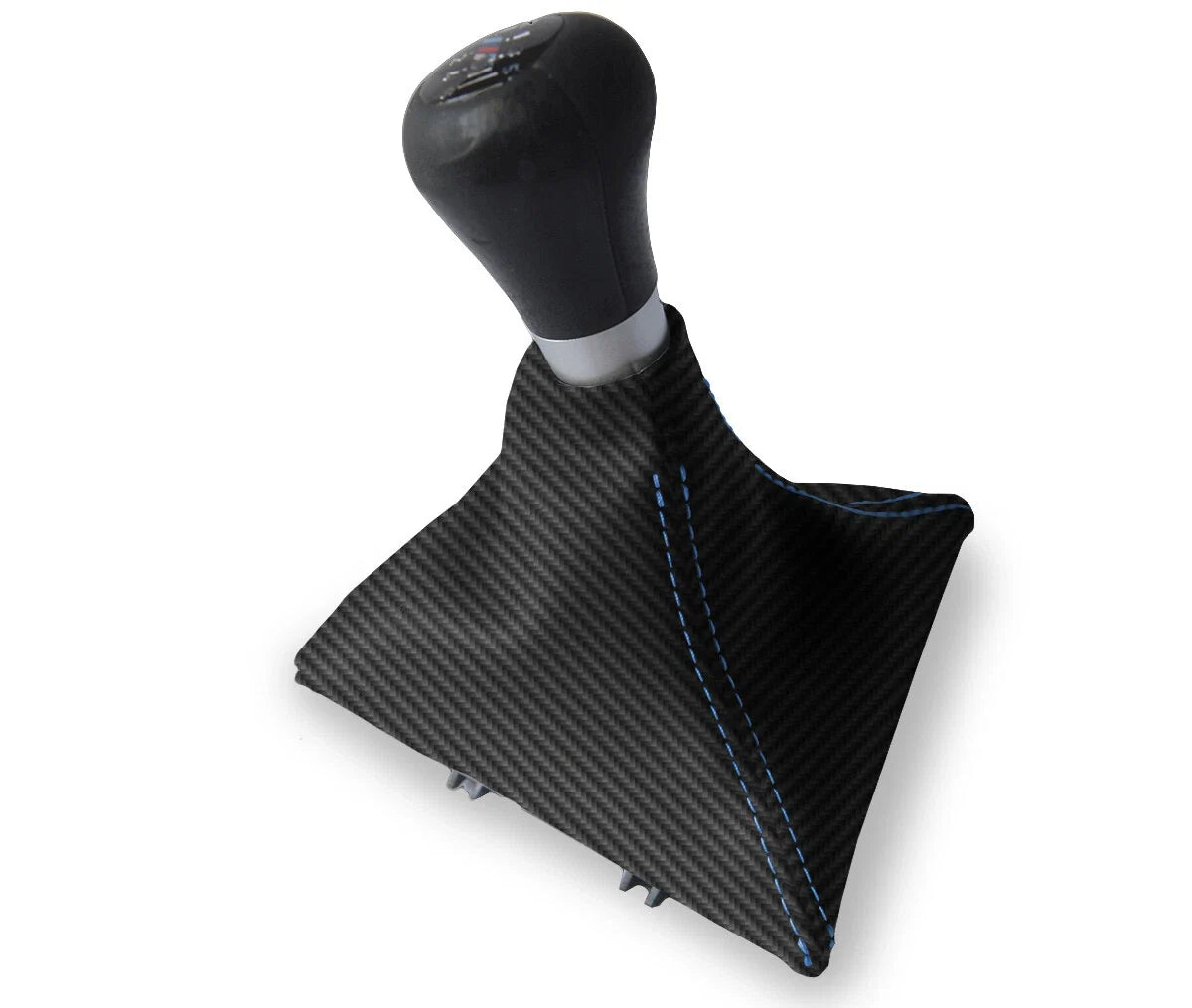 Manual Shift Boot Cover for Toyota Celica (2000–2005) Carbon Fiber Blue Stitch