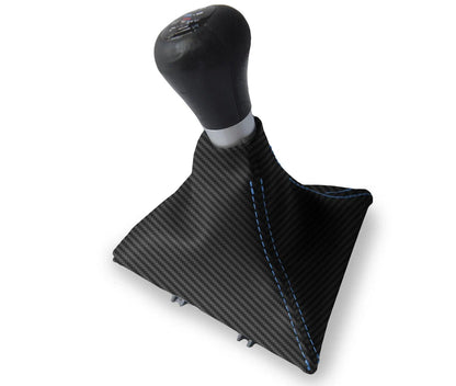 Manual Shift Boot Cover for Toyota Celica (2000–2005) Carbon Fiber Blue Stitch