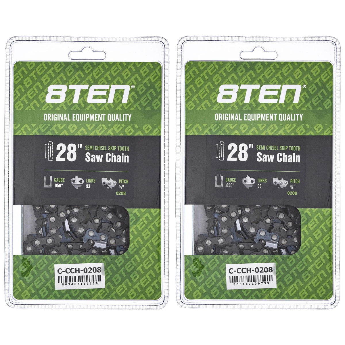 2X Semi Chisel Skip Tooth Chainsaw Chain 28 Inch for Echo (H47S-93, 501 84 26-93, 585550093, C83-93, H47-93)