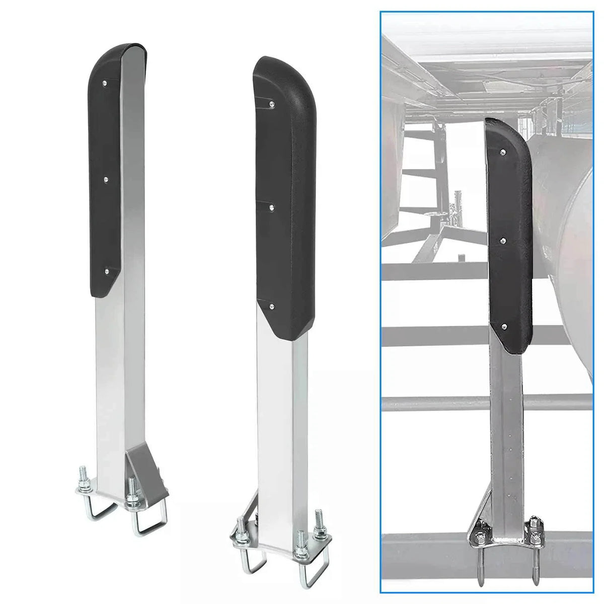 2" Trailer Frames Pair of Zinc-Plated Guide On for Pontoon Boat