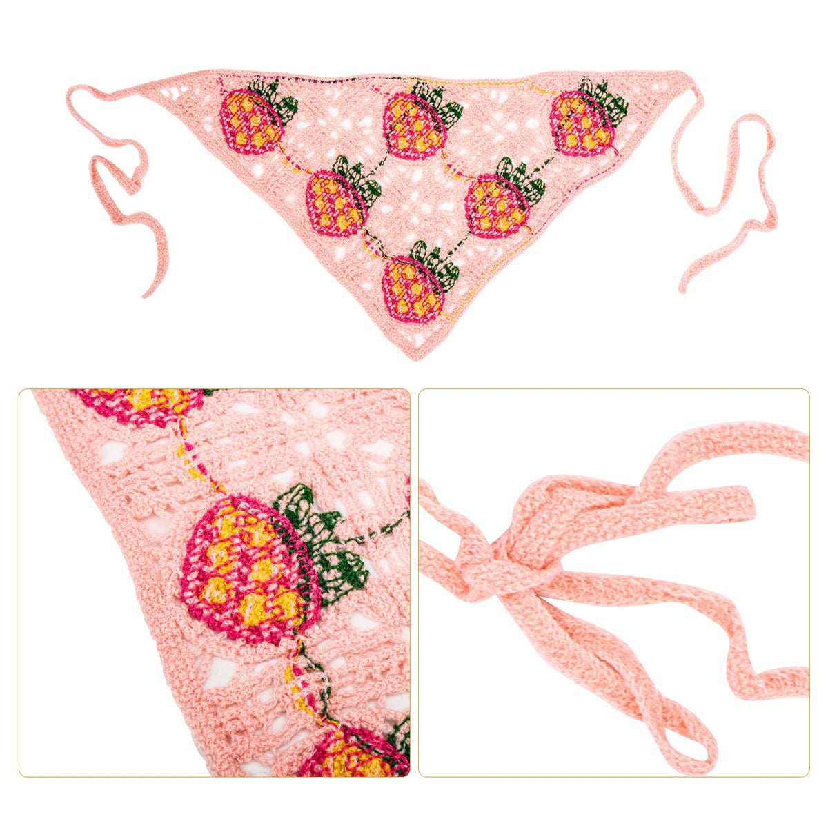 6X Women's Triangle Scarf Turban Hairbands Head Wraps for Party Picnic