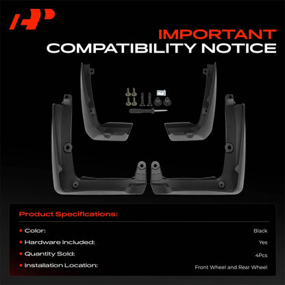 Set of 4 Splash Guards Mud Flaps for Honda HR-V (2023–2025) 08P003V0100