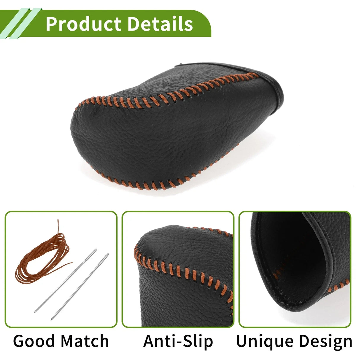 Gear Shift Knob Cover for Dodge Journey (2011–2020) Pebbled Black Brown