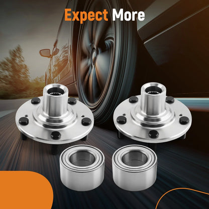 Pair Front Wheel Hub Bearings for Honda Civic DX EX Acura CSX ILX (2006–2021)