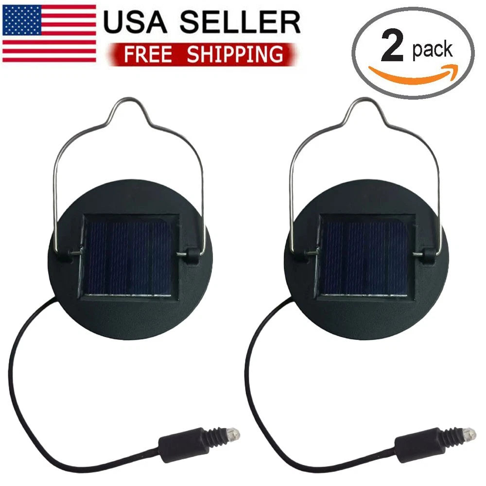 2X Solar Lights Replacement Parts with Rechargeable Battery AA 600mAh