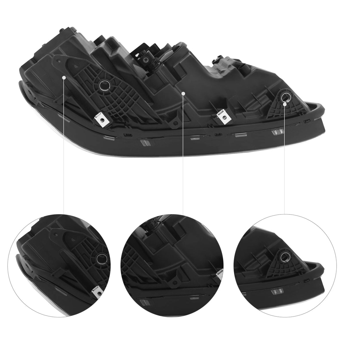 Halogen Black Headlight for Ram 2500 3500 (2019–2024) 68406276AE, CH2503338