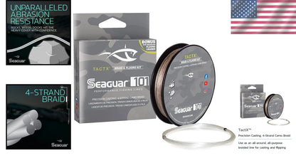 20lb Braided Fishing Line & Fluoro Kit for TactX Camo (150yds)