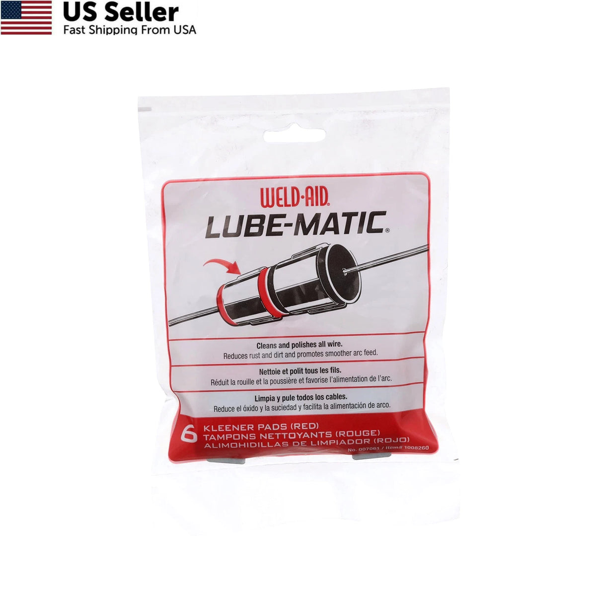 Pack of 6 Lube-Matic Wire Kleener Pads for Automotive Cleaning