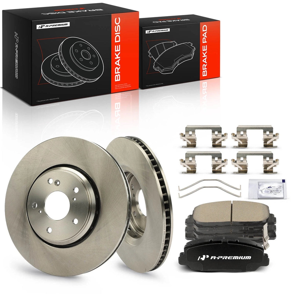 Set of 4 Front Disc Brake Rotors & Ceramic Pads for Honda Civic (2017–2020) 32040094F, JBR1730XPR, PF8840X