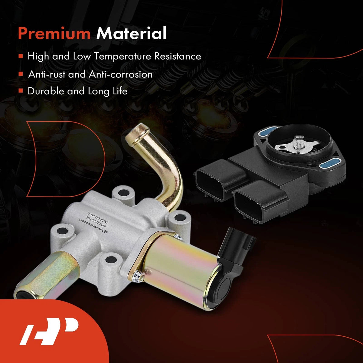 2X Idle Air Control Valve & Throttle Position Sensor for Nissan (237811W600, 237814S100, AC284)
