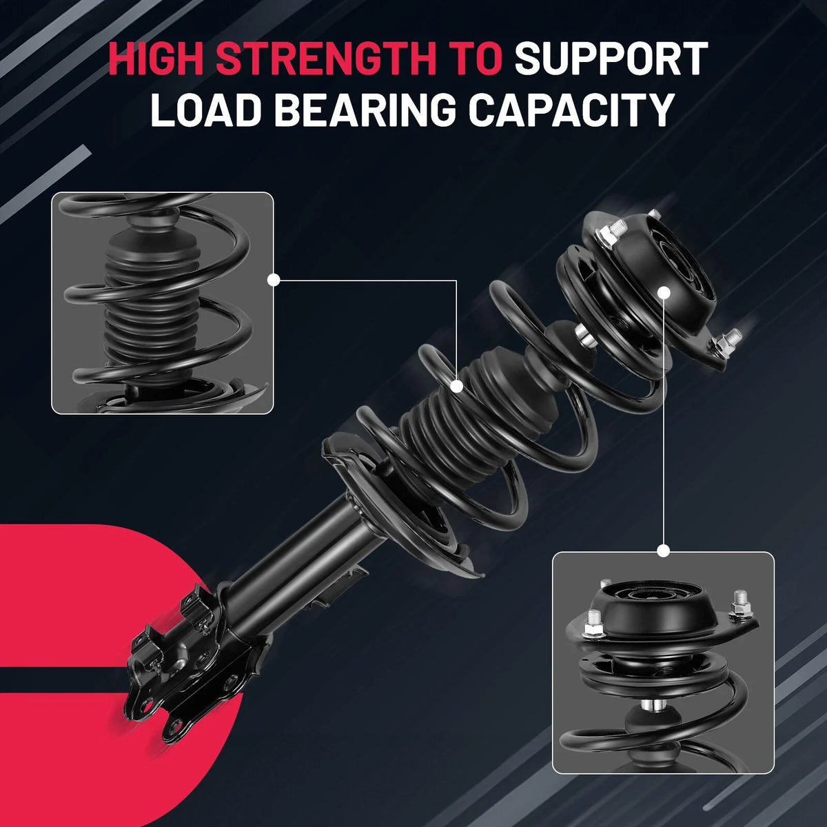 Front Struts for 2011-2016 Hyundai Elantra Sedan (Set of 2)