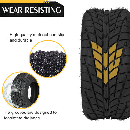 Set of 2 All Terrain Tires 25x10-12 for ATV UTV (25x10-12)