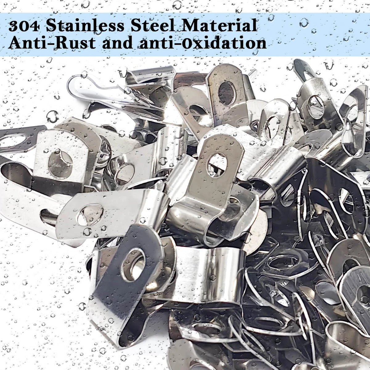 200 Pcs Stainless Steel Fence Wire Clips for 416 Gauge Wire