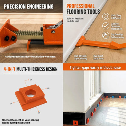 Hardwood Flooring Jack Positioning Tool Spacers Kit - Wear Resistant Carbon Steel