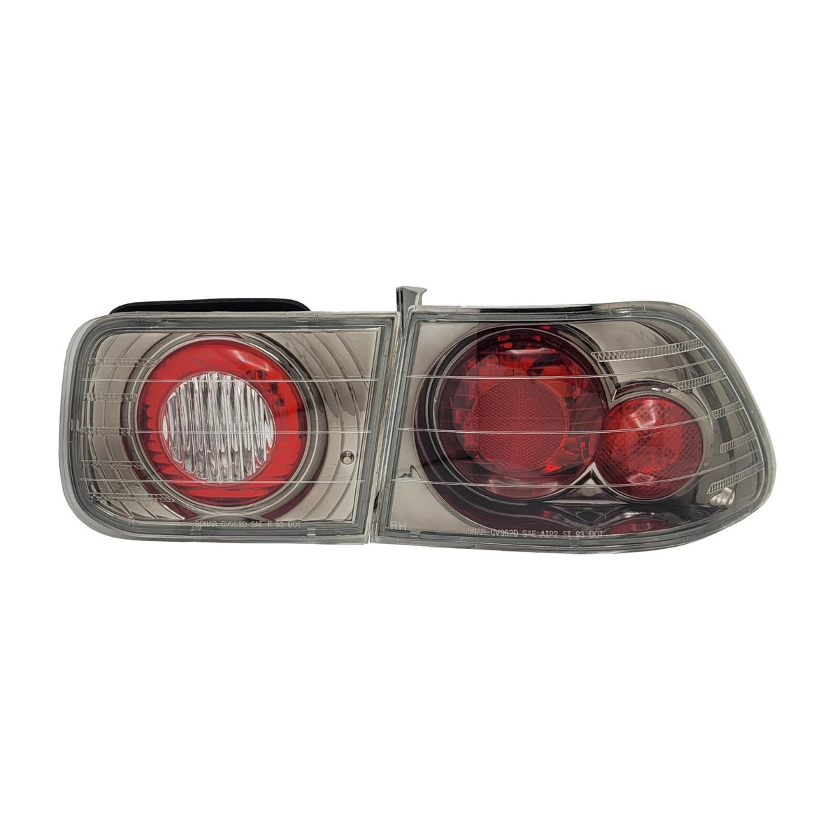Gunmetal Tail Lights for Honda Civic Coupe 1996–2000 (NTR625CB)