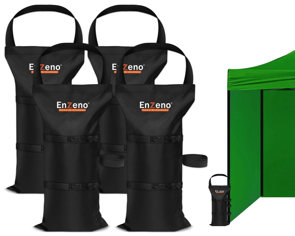 Set of 4 Canopy Weights Sand Bags for Pop Up Tent, 120 LBS, Black