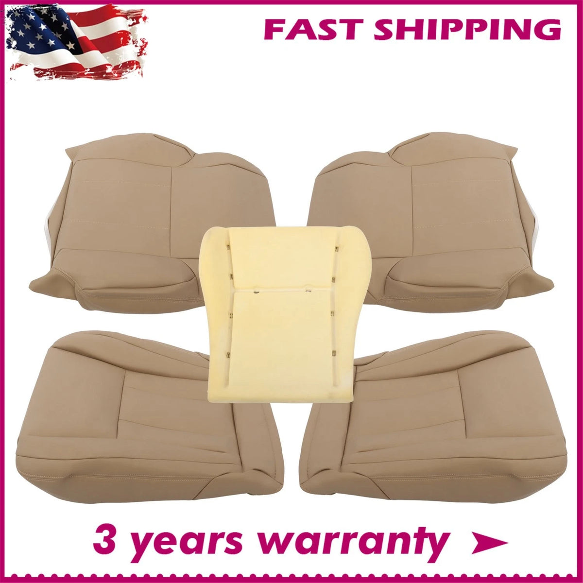 Set of 2 Seat Covers & Foam Cushions for Toyota 4Runner (1996–2002)