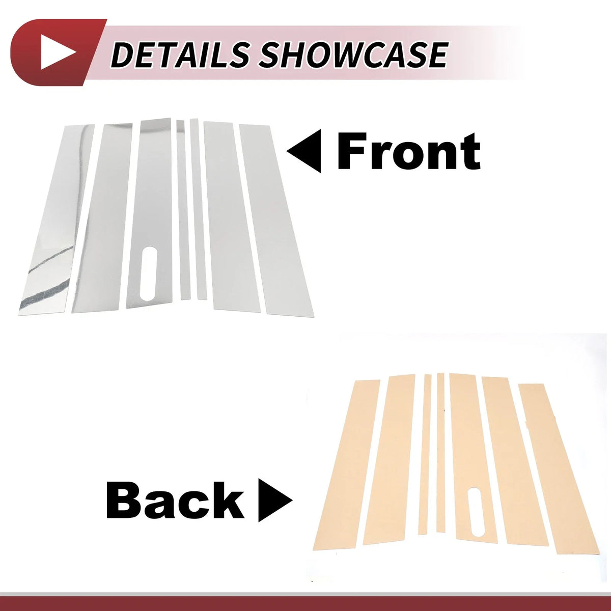 7pcs Door Pillar Window Trim for Ford Explorer Sport Trac (2001–2005) Chrome