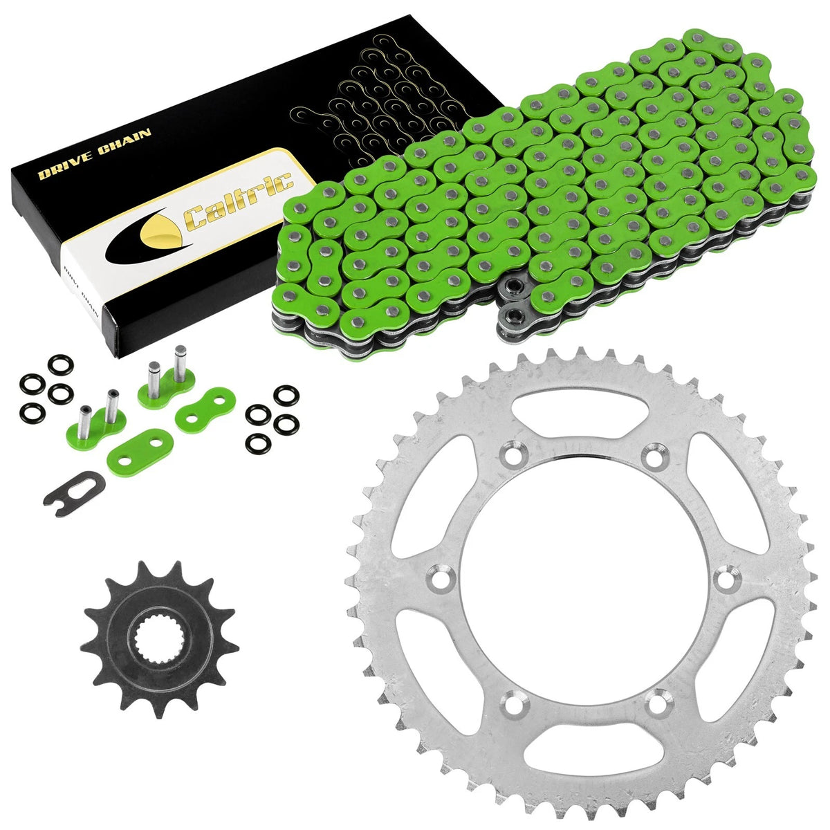 Green O-Ring Drive Chain & Sprockets Kit for Yamaha YZ125 (2005–2017) EG3109FS174XO