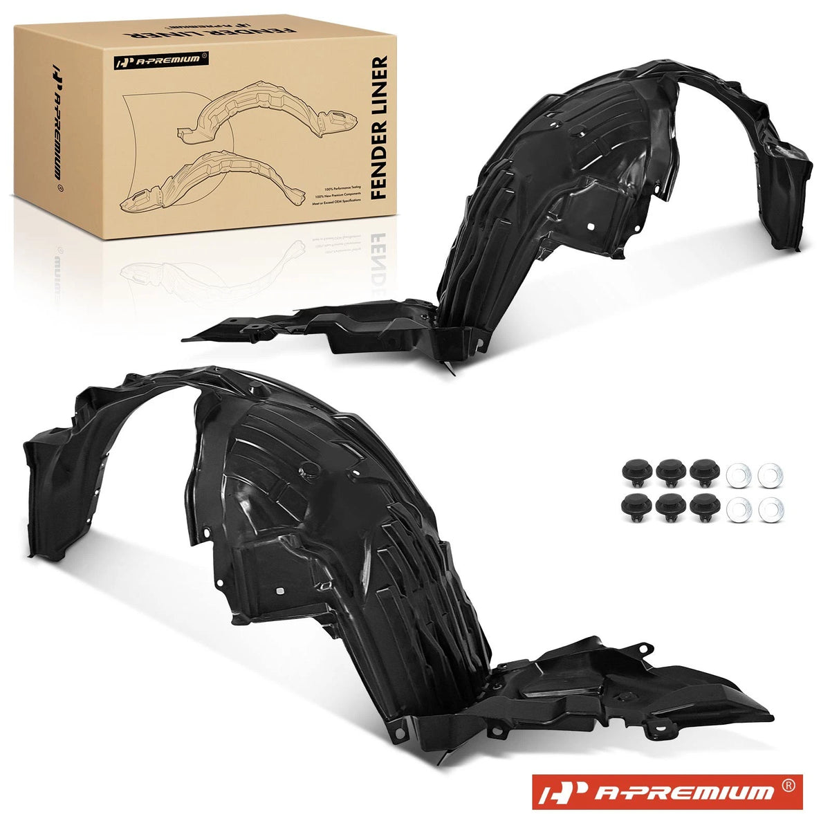 2X Front Inner Fender Liners for Subaru Crosstrek (59110FL050, 59110FL040)