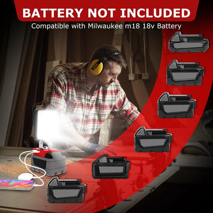 2X Cordless LED Work Light for Milwaukee M18 18V Battery