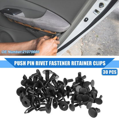 30 Pcs Push Pin Rivet Fastener Clips for Buick Rainier (2005–2007) 716058810835