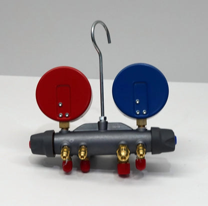 Yellow Jacket 49963 Titan Charging Manifold for R22 R410A/R404A (4 Valve)