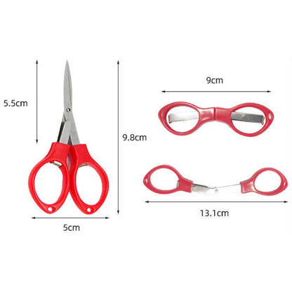 5x Compact Camping Scissors Keychain Fishing Pocket Cutter