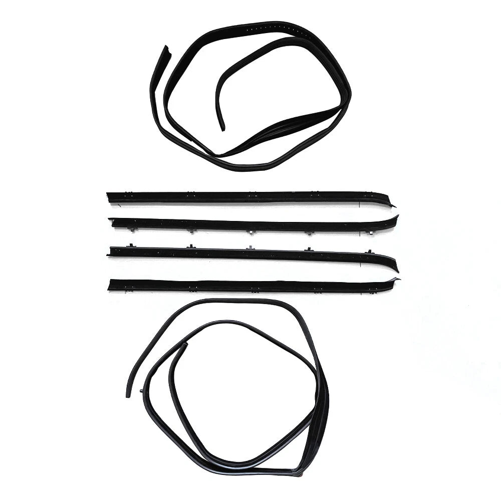 6pc Window Sweep & Run Channel Weatherstrip Seal Kit for Pickup Truck (1981–1991) KG2033