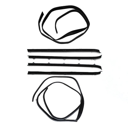 6pc Window Sweep & Run Channel Weatherstrip Seal Kit for Pickup Truck (1981–1991) KG2033