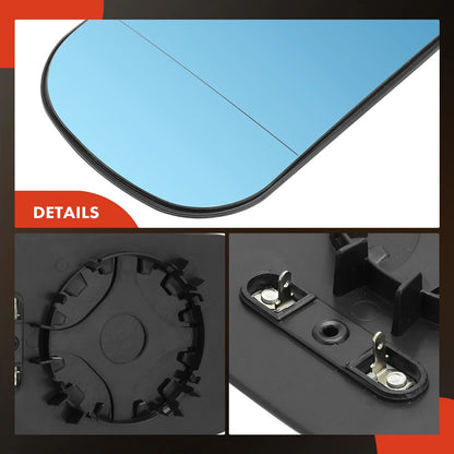 Heated Blue Power Mirror Glass for BMW 525i 530i 528i