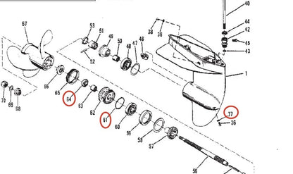 Lower Unit Oil Seal for Mercury Marine 3.9/4/4.5/6/7.5/9.8HP (26-66022, 25-30529)