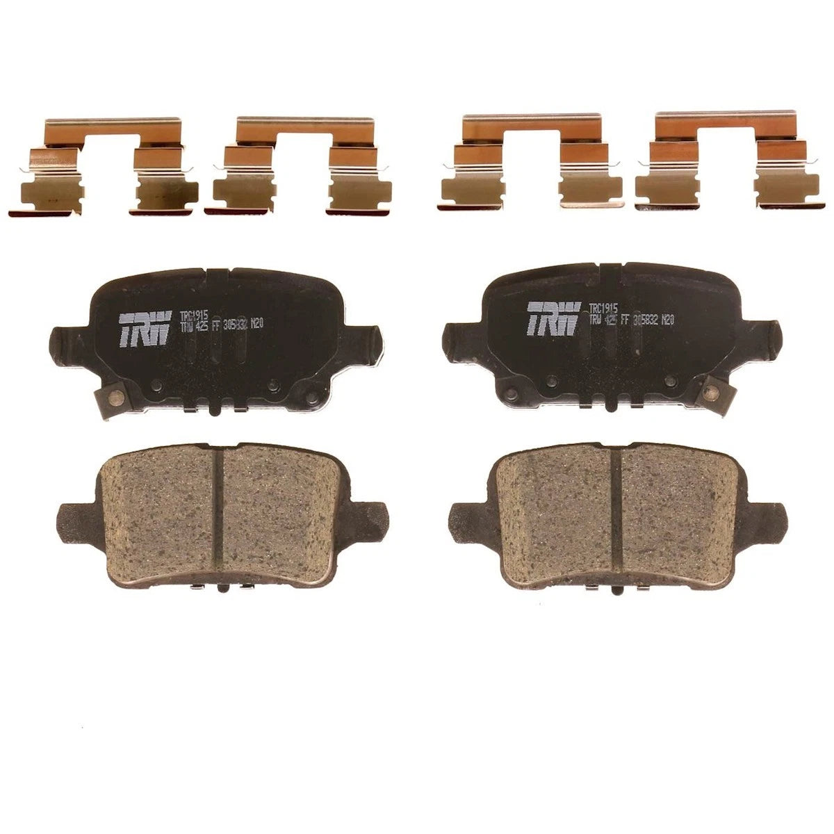 Set of 2 TRC1915 Brake Pad Sets for Chevy Bolt EV (2016–2021)