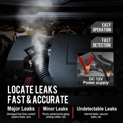 Smoke Machine Leak Tester 12V with Adapters Kit for Automotive Diagnostics