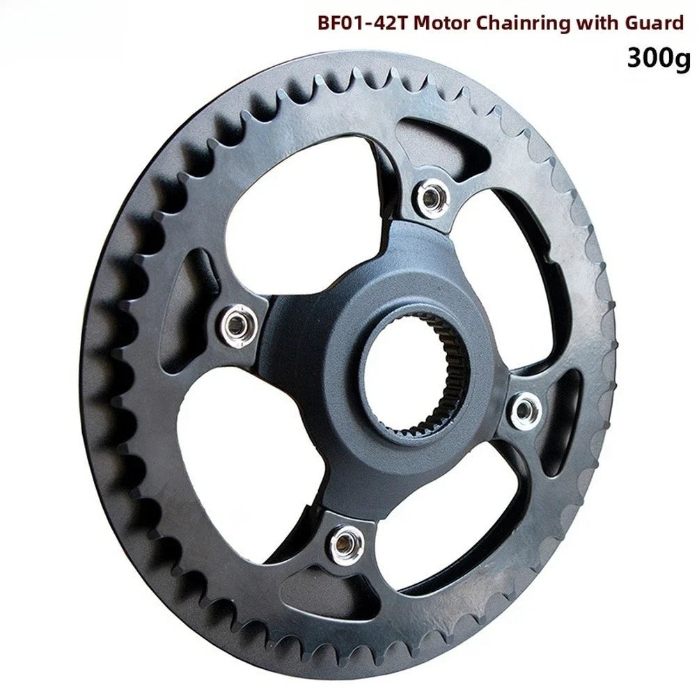 42T Lightweight Aluminum Chainring for BAFANG Drive Motors (33mm Spindle)