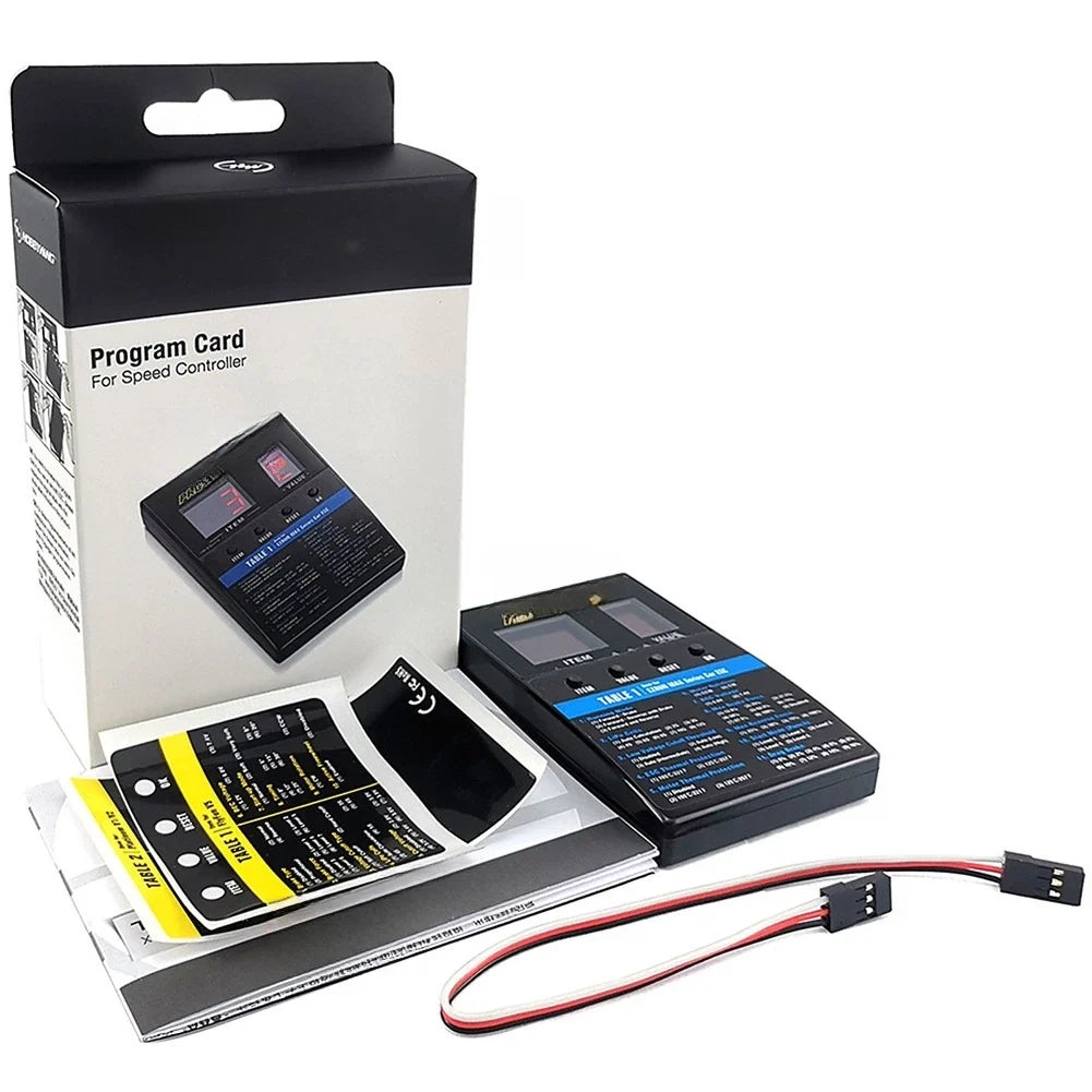 LED ESC Programming Card for RC Boat ESC Adjustment (8.8x5.8x1.4cm)