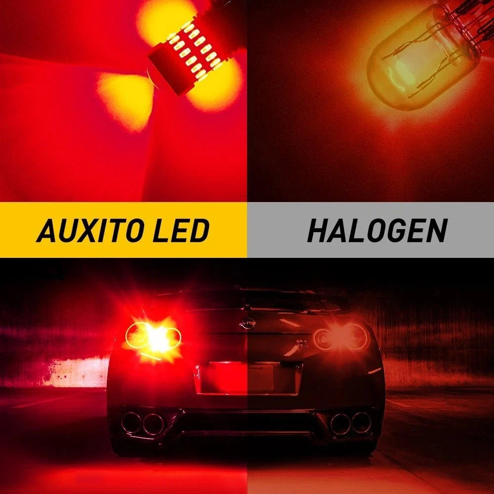2X Red LED Turn Signal Brake Tail Light Bulbs for AUXITO 7443 7440