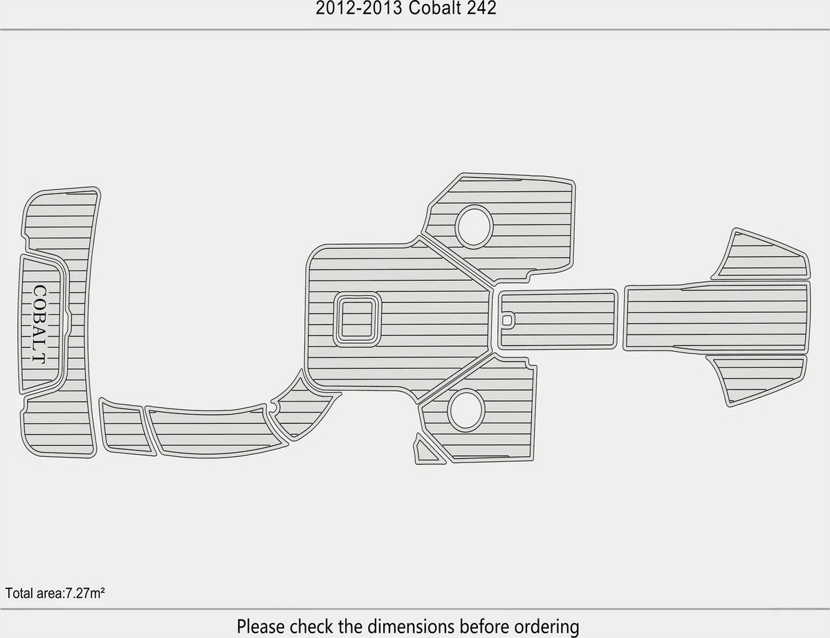 EVA Pad for Cobalt 242 Swim Platform Cockpit (2013)